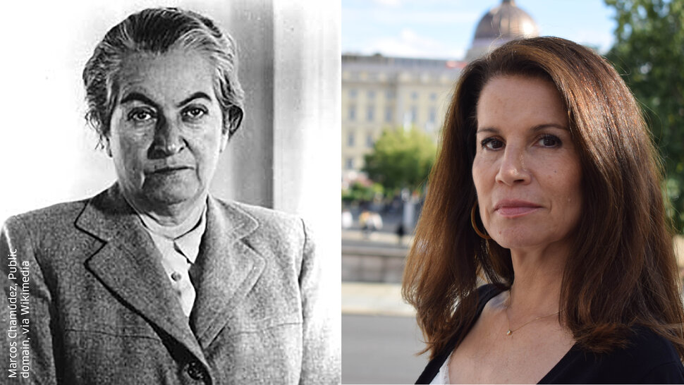 Portrait photographs of Gabriela Mistral and Patricia Cerda