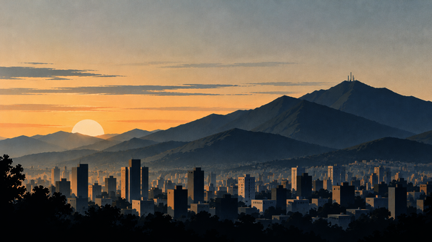 Vista ilustrativa da cidade de Caracas
