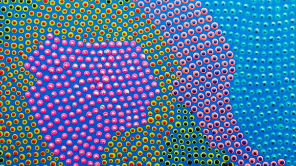 Grupos de cores abstratas artísticas que lembram um mapa