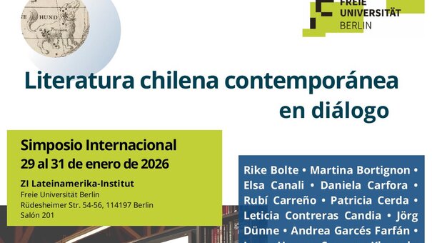 Detalle del cartel del simposio con texto