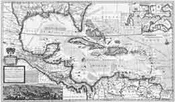 Foto: Historische Karte Lands of the Caribbean - 1715